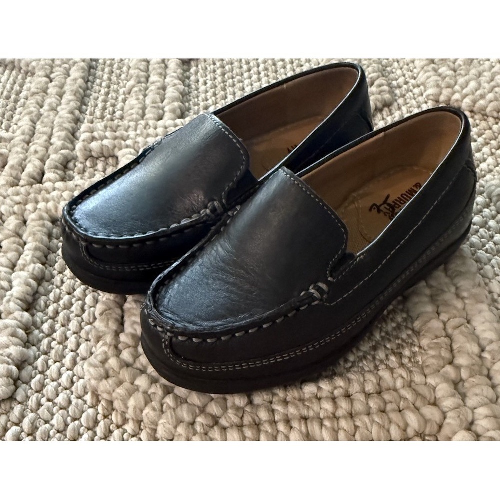 Johnson & Murphy Little Boys Size 8M J22 Black Loafer Leather Upper Slip On